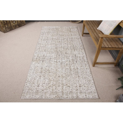 Antique Turkish Wool Rug in Beige Ideal For Large Kitchen Areas With Traditional Design