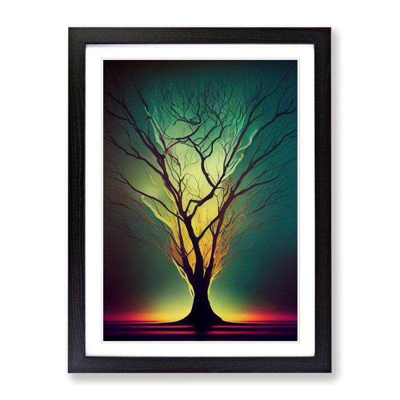 Tree Sci Fi - Wall Art, 34cm H x 25cm W x 2cm D, Black