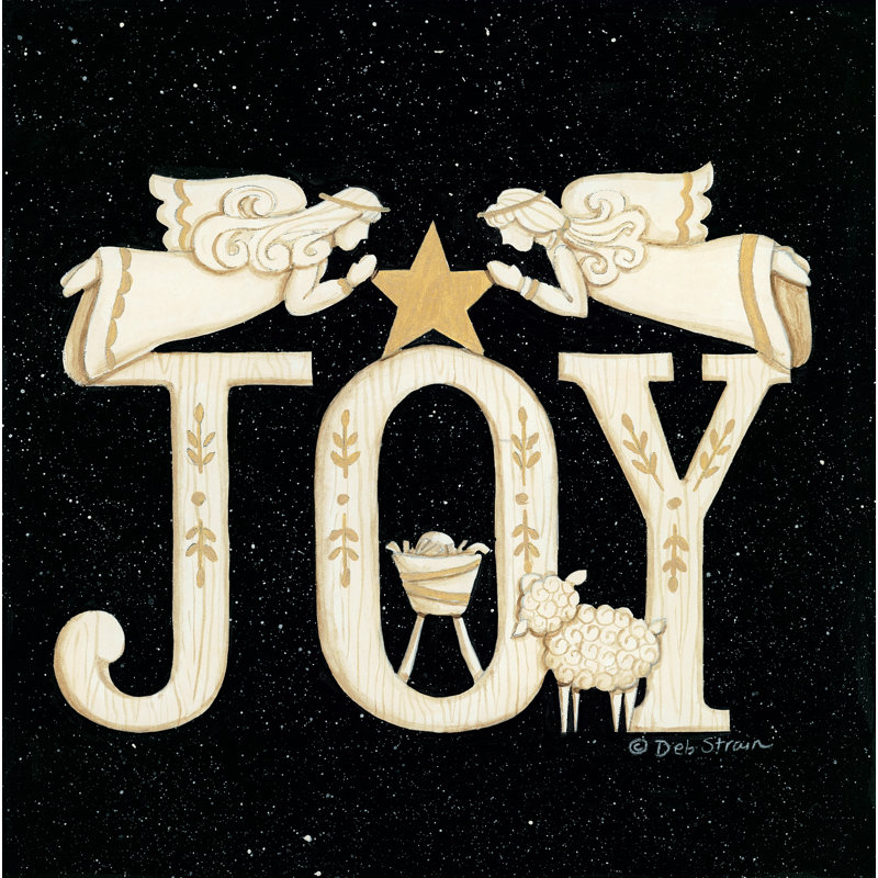 «Joy Angels» par Deb Strain - impression, L 12 po x H 12 po, Non, Toile tendue