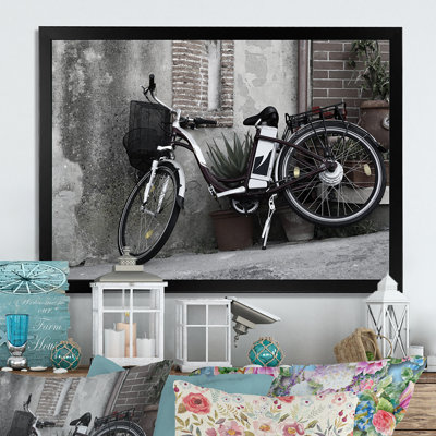 Vélo de style rétro - reproduction de cadre photo sur toile