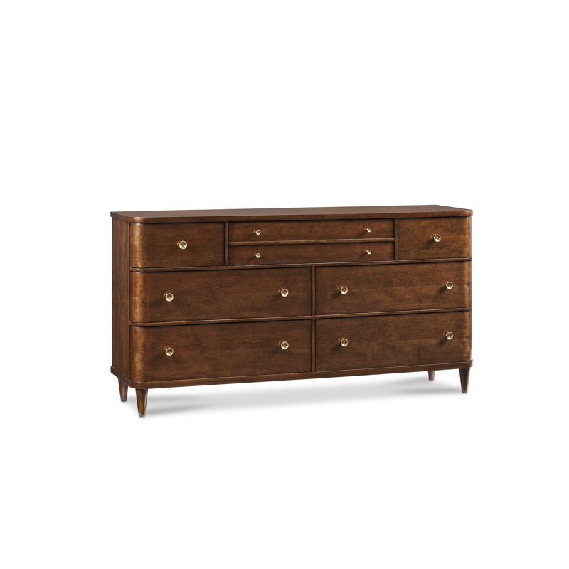 8 Drawer 69" W Solid Wood Double Dresser