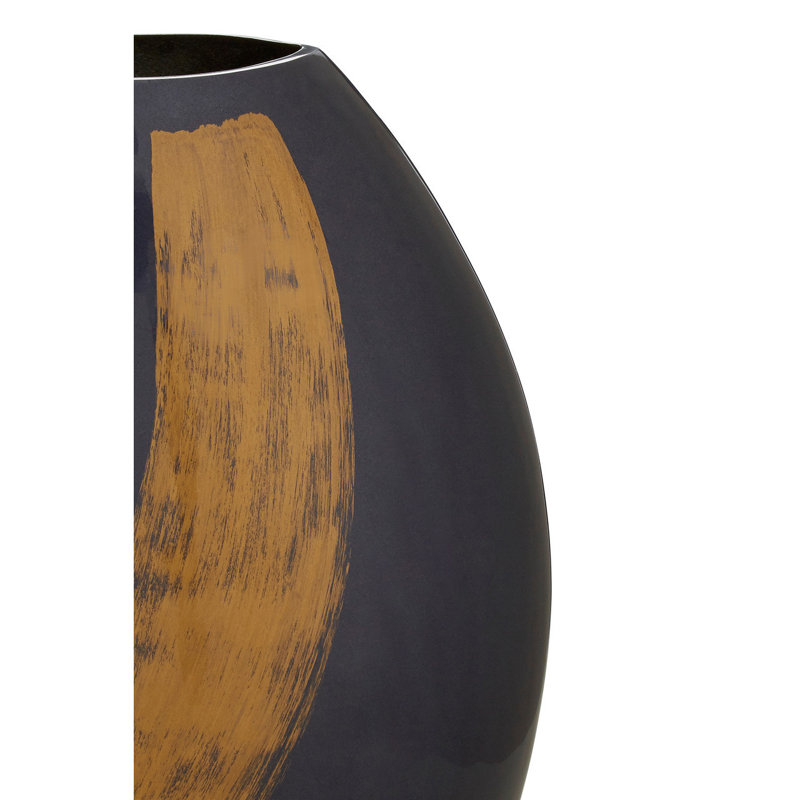 Yulin Aluminum Table Vase, Blue/Gold, 41cm H x 35cm W x 20cm D
