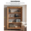 Grande bibliothÃ¨que en bois massif de style wabi-sabi avec cadre Ã©pais-407202815