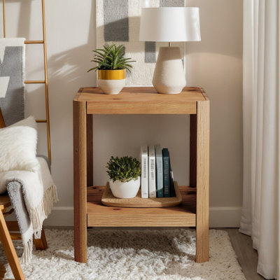 Solid Wood Top End Table