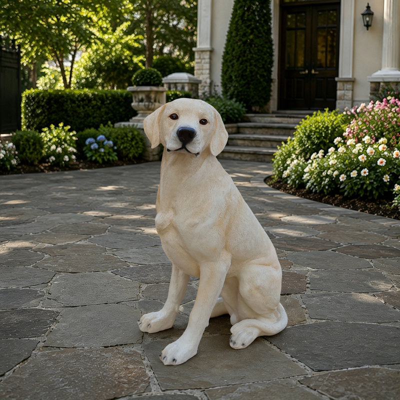 Statue de chien Labrador d'extérieur