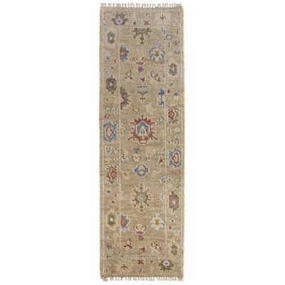 Abinesh Wool Floral Area Rug