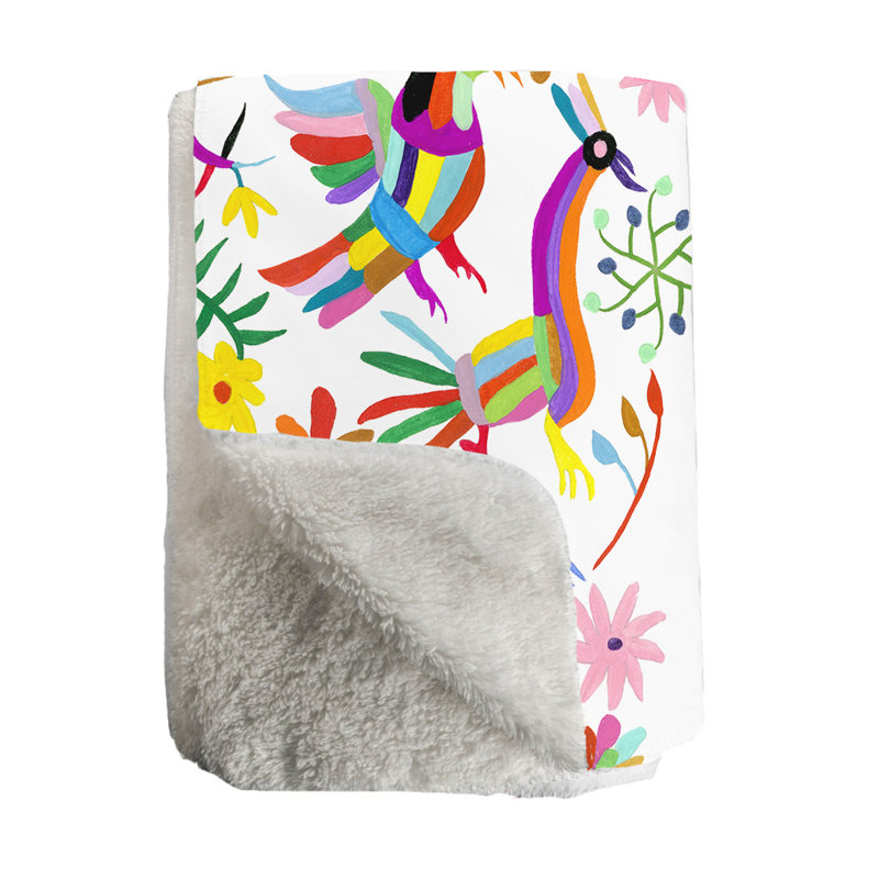 Folk Art Whimsy Standard Throw Blanket