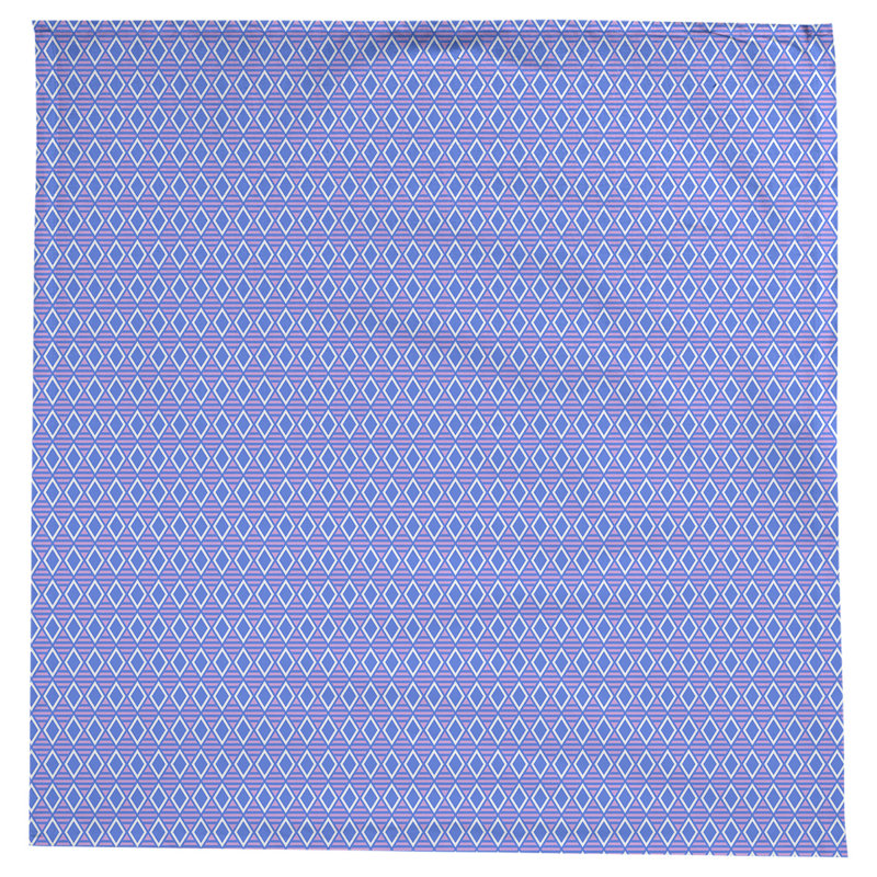 Nappe à carreaux géométriques Leffel, Bleu / mauve