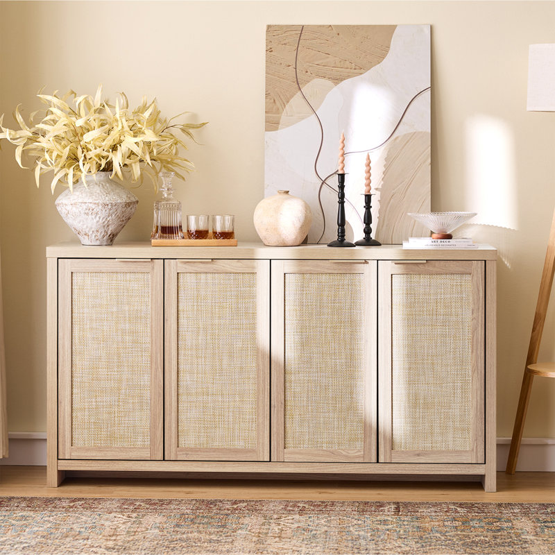 155cm Sideboard, Light Natural Oak