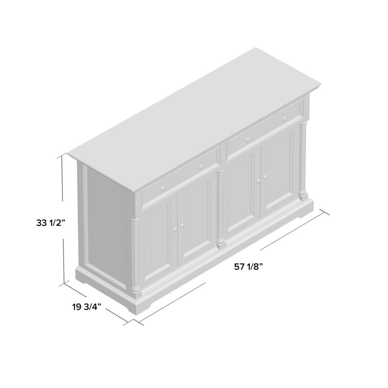 Idiaquez 57.09'' Sideboard, White