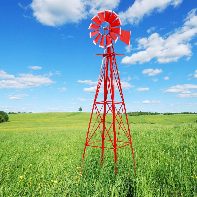 Sia Metal Windmill, Red