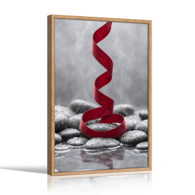 Red Ribbon Canvas Wall Art Oil Painting Print Set Of 1