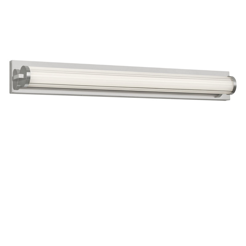 Meuble-lavabo à DEL, H 4,25 po x l 34 po x P 3,87 po, Chrome chrome