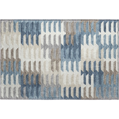 Premium Machine Washable Mayfield AMF2328 Geometric Rug