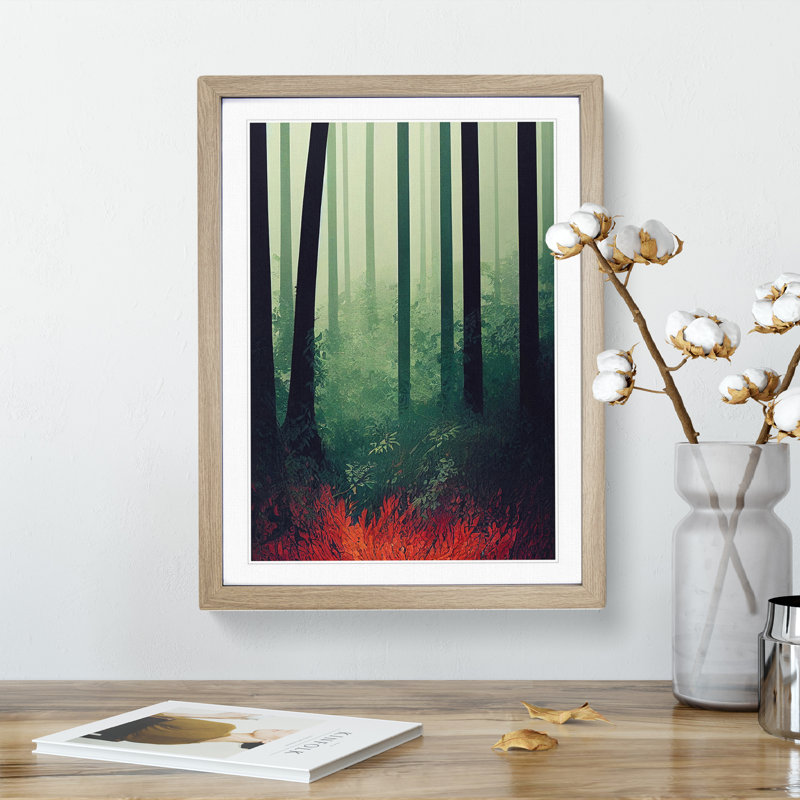 Mesmerizing Forest - Framed Print, 64cm H x 46cm W x 2cm D, Oak