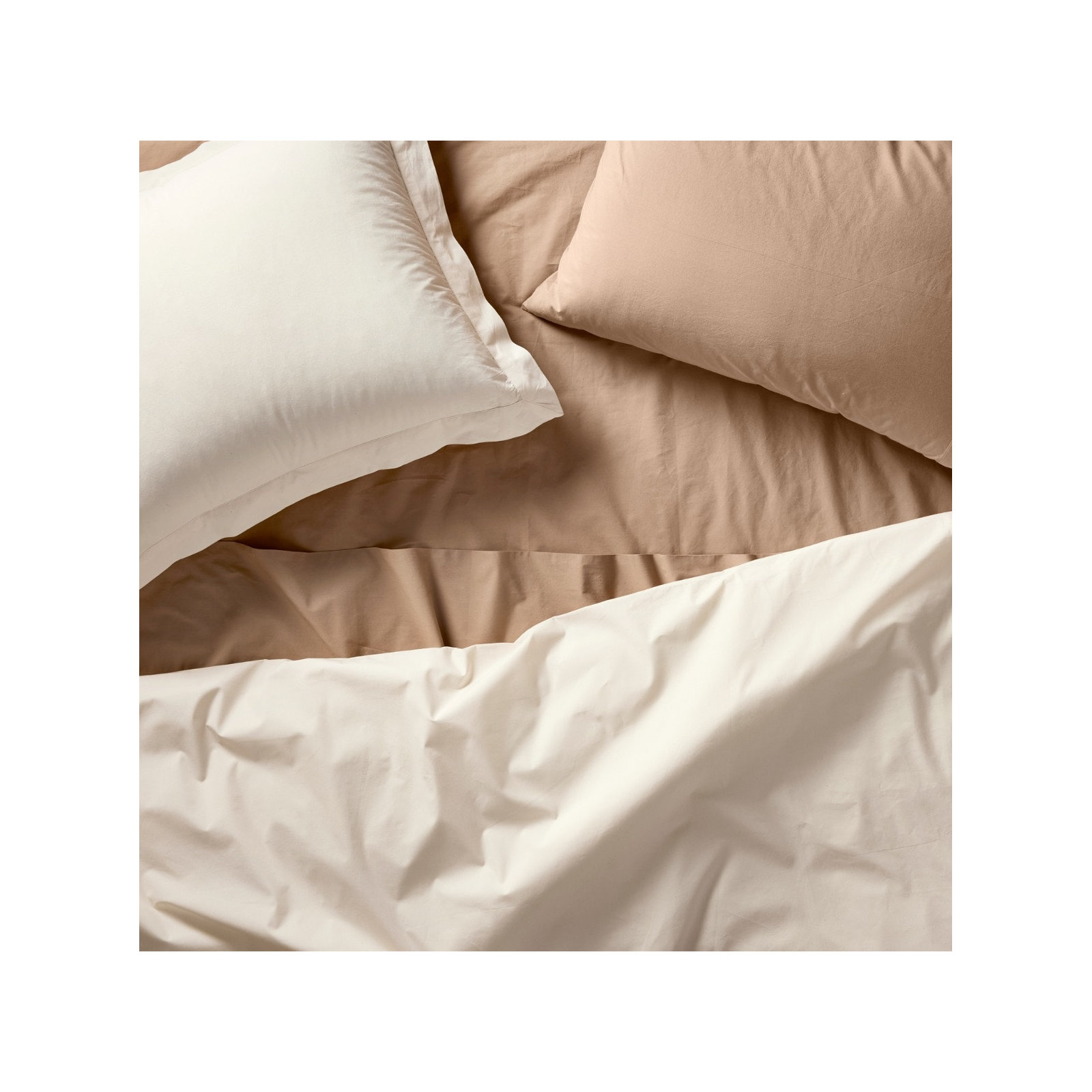 Refined Organic Percale Sheet Set, California King Sheet Set with 2 Pillowcases, Undyed
