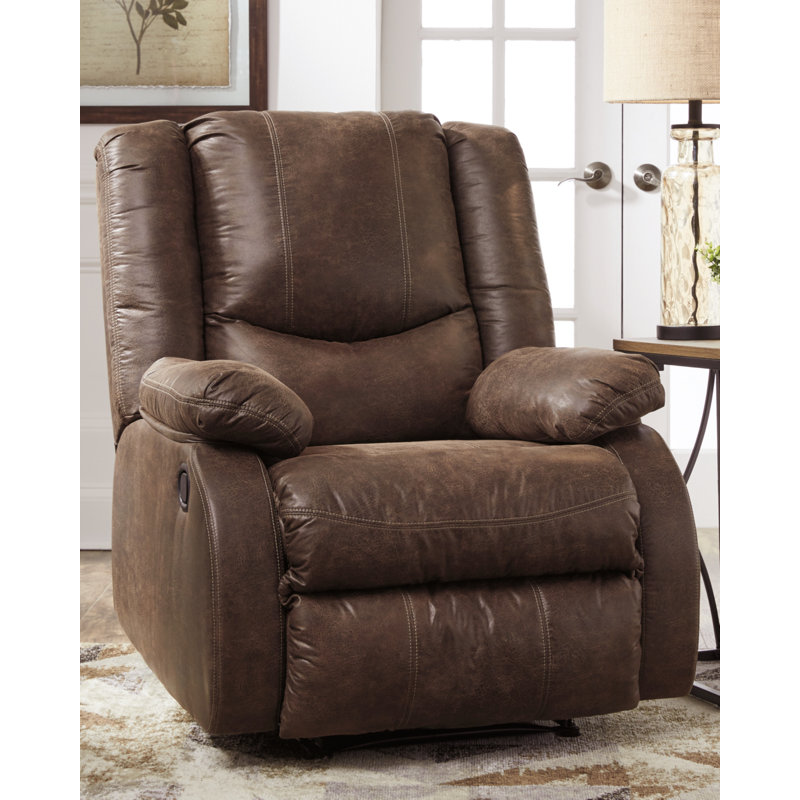 Pennside Faux Leather Recliner, Coffee Faux Leather