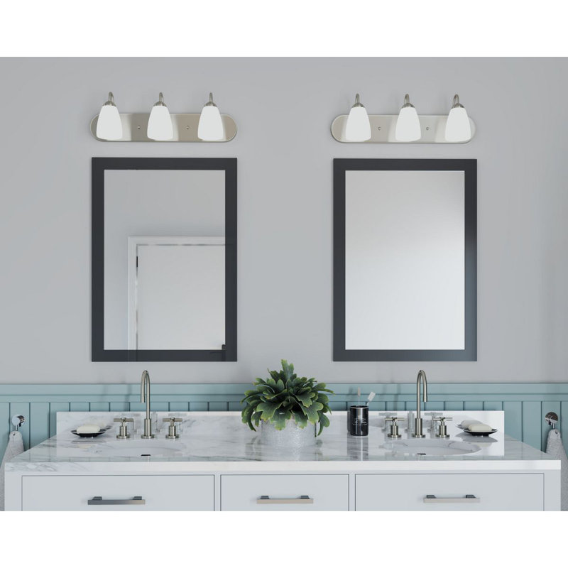 Gather 3 - Light Dimmable Vanity Light, Brushed Nickel