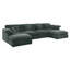 Canapé modulaire en chenille 6 pièces-1260166399
