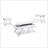 Contemporary Style White 1Pc Sofa Table High Gloss Finish Chrome Frame Console Table Gorgeous Living Room Furniture