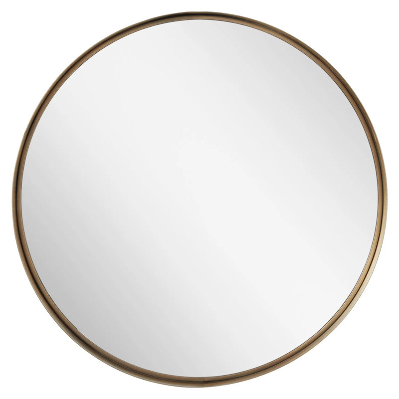 Palora Oval Bathroom Vanity Mirror, Antique Brass