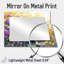 Fleurs d'hortensia d'été dans le pré II - Art mural miroir floral - imprimé sur métal-978637453