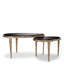Side Table Livana Vintage Brass Finish - Stand Set Of 2