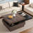 Mohite Modern Square Coffee Table with Rotatable Top, Two Colors Matching and 1 Hidden Storage Space-319303647