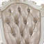 Ensemble de 2 fauteuils d'appoint capitonnés, structure en or rose et blanc cassé, sièges supplémentaires pour les adultes du salon