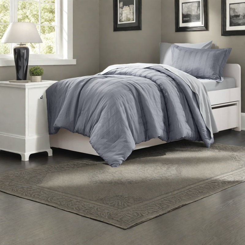 Comfortable Grey Bedding Sets, Polyester Twin/twin Xl, Modern Style For Dorms