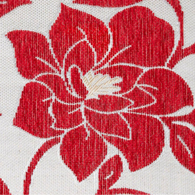 Darionne Floral Square Cushion Cover, Red/White, 55 x 55cm