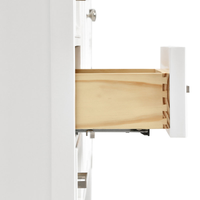 Kensington 43'' W Single Vanity, White, 36.25", White Carrara Quartz