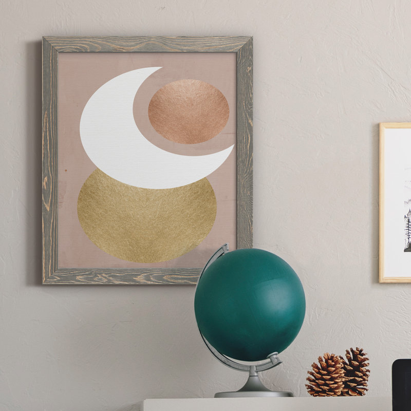 Lunar Mystic - Peinture sur toile encadrée, H 24 po x l 18 po x P 1,5 po, Encadré gris