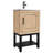 Small 20" Bathroom Vanity, Seamless White Ceramic Sink, Matte Aluminum Faucet, High - Quality Metal Base, Stability 20 Inch Basin, Smooth Oxidized Frame, Efficient Storage-221536473-221536472