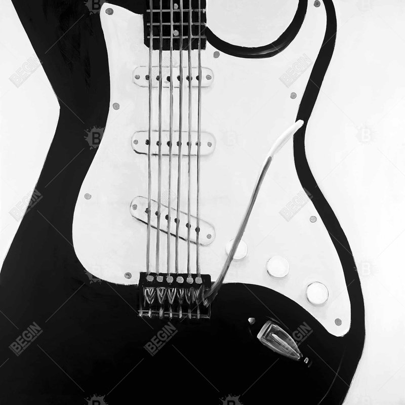 " Black Electric Guitar "