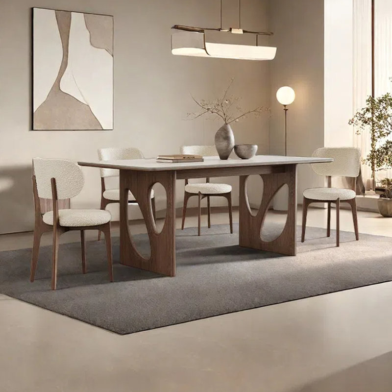 Rectangular home creative dining table, 29.53"H x 62.99"L x 31.5"W