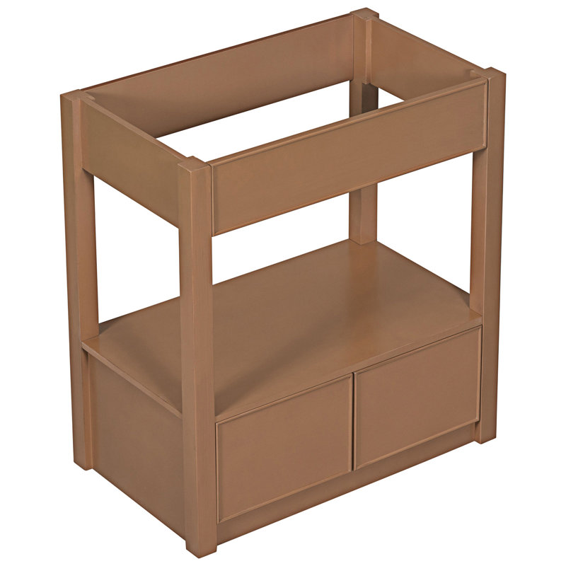 29.4'' Single Bathroom Vanity Base Only, Brown