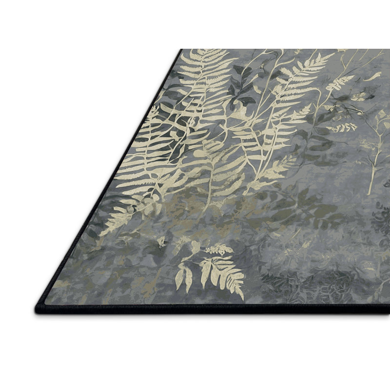 Silky Soft Plush Gray Area Rug, Round 5'