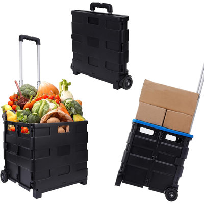 Heavy Duty Plastic Storage Case，With Wheels，Retractable Handle，Collapsible，Adjustable