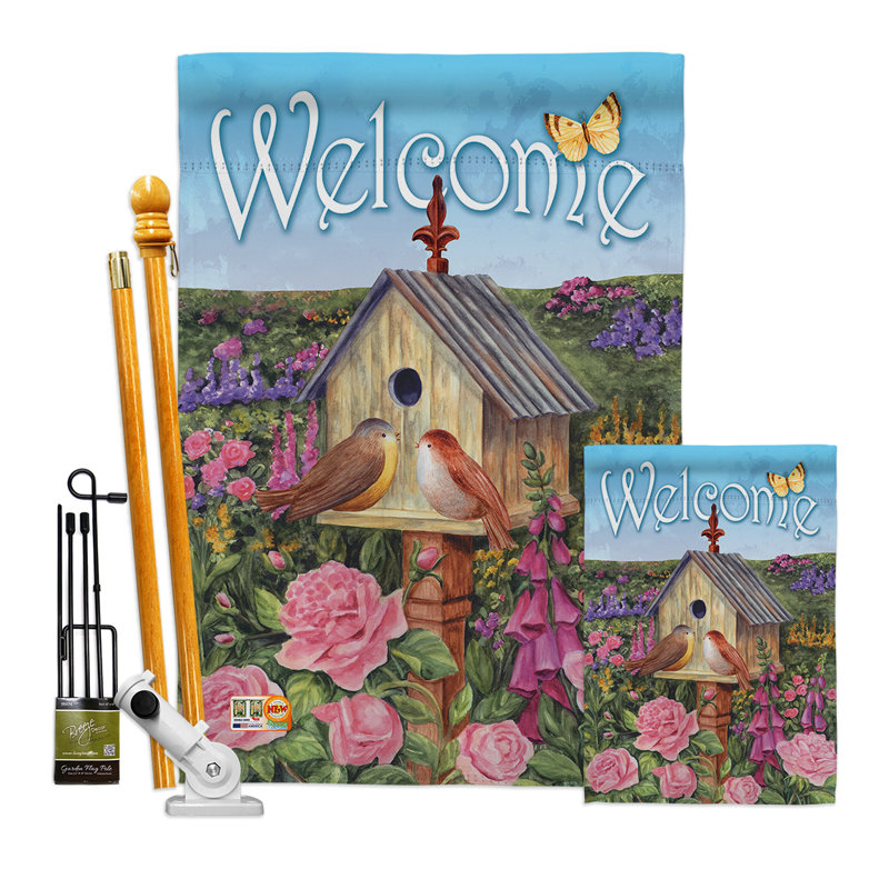 Bird House - Impressions Decorative 2-Sided Polyester 40 x 28 in. Flag Set