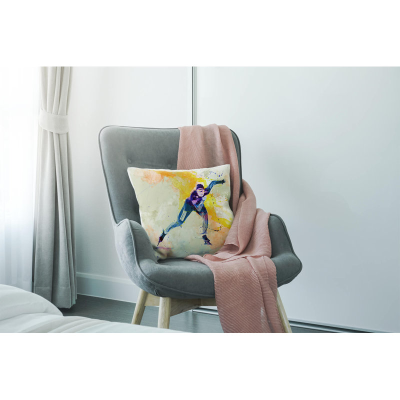 Eisschnelllauf Square Cushion