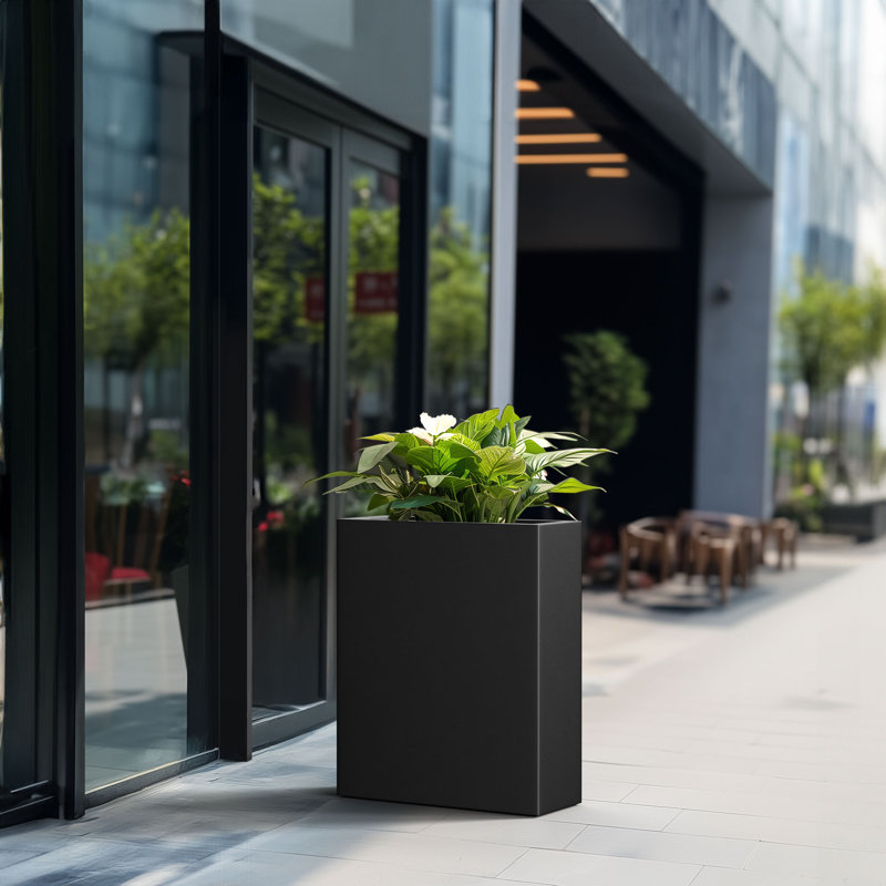 Boîte à fleurs Madylynn, Noir anthracite