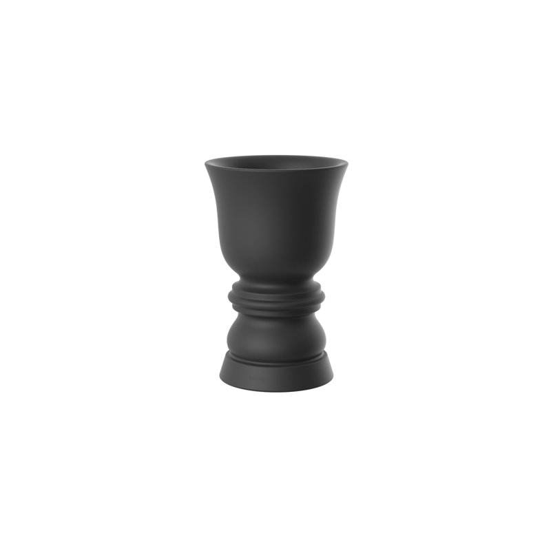 Suave Resin Pot Planter, 25.75" H x 16.5" W x 16.5" D, Anthracite
