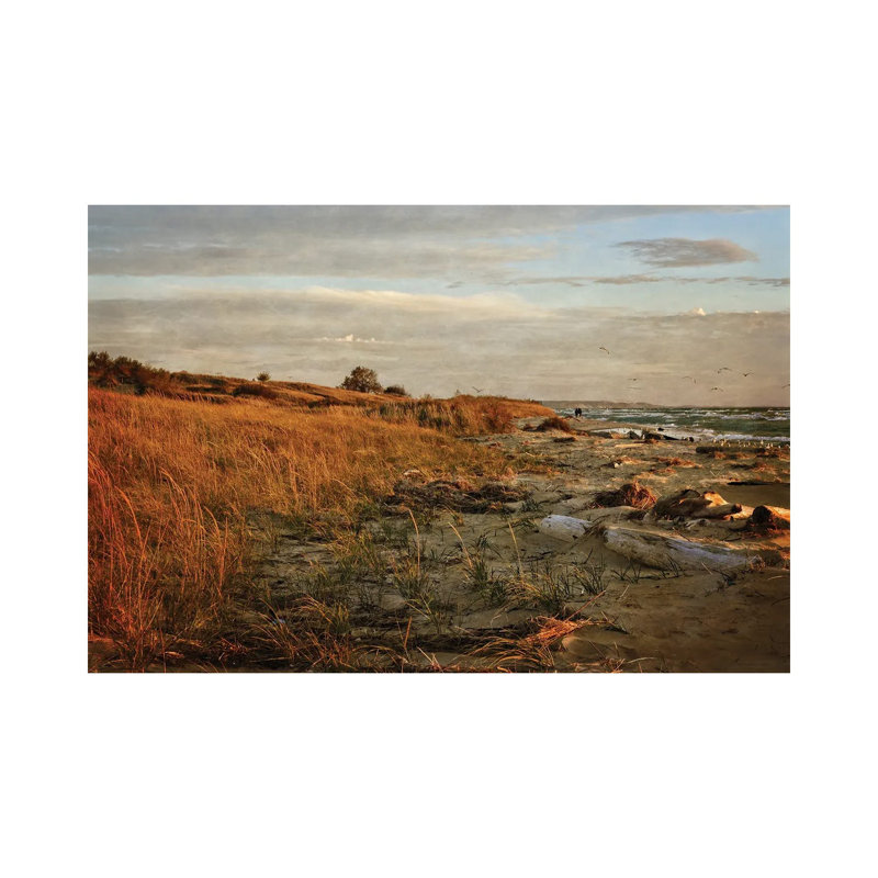 Autumn At The Mouth Of The Big Sable by Michelle Calkins - Wrapped Canvas Print