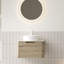 Meuble-lavabo mural 24 po avec comptoir rond en céramique et pierre frittée Xainy
