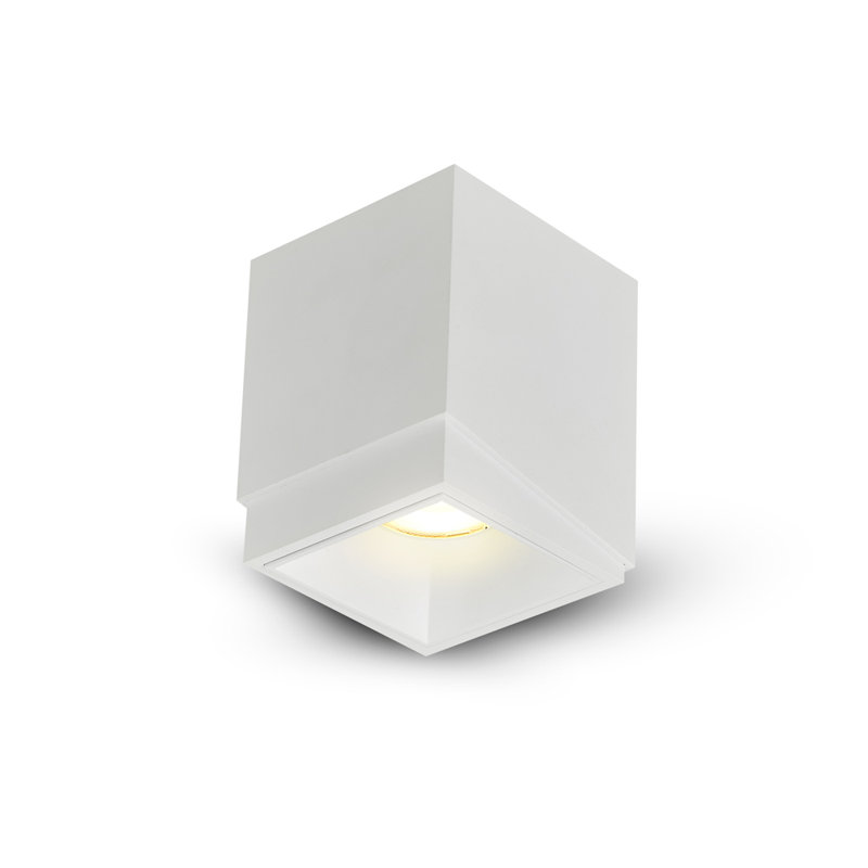 Node 3.25-in Square Integrated LED ETL Certified Surface Mounted Downlight, Beam Angle 33, White