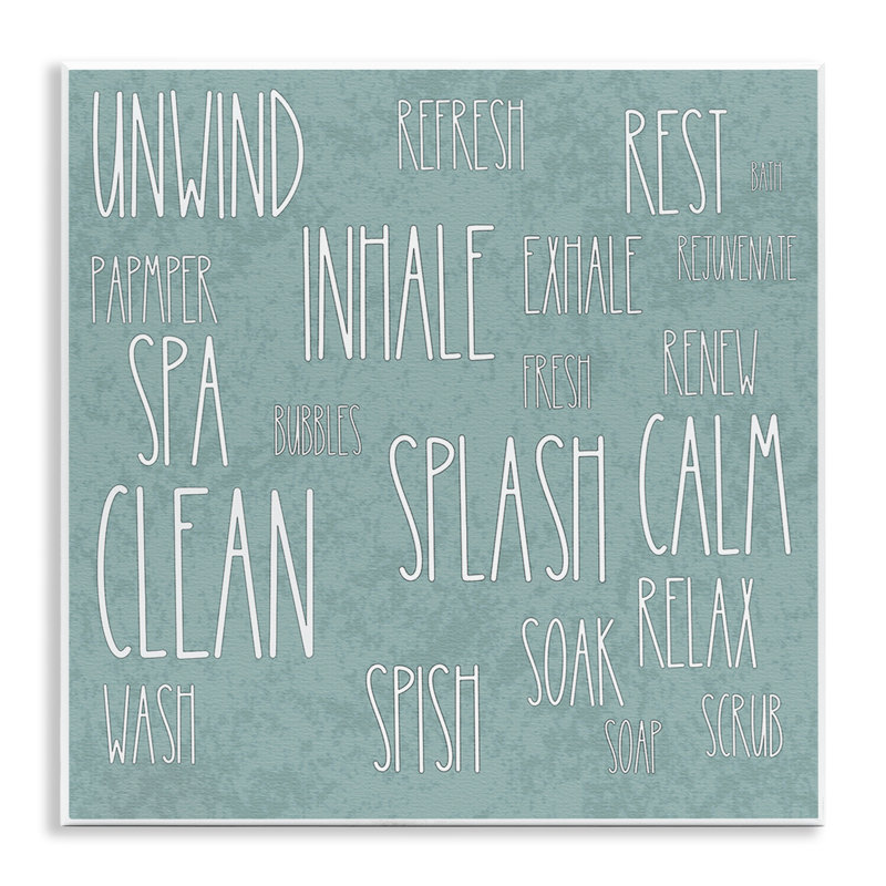 «Calm & Relaxing Bath», plaque murale par Matthew Piotrowicz