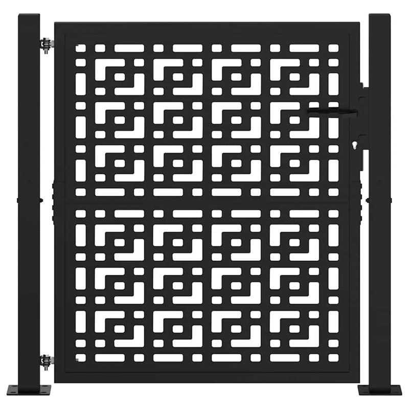 Weathering Steel Gate, Black, 105 x 106 cm