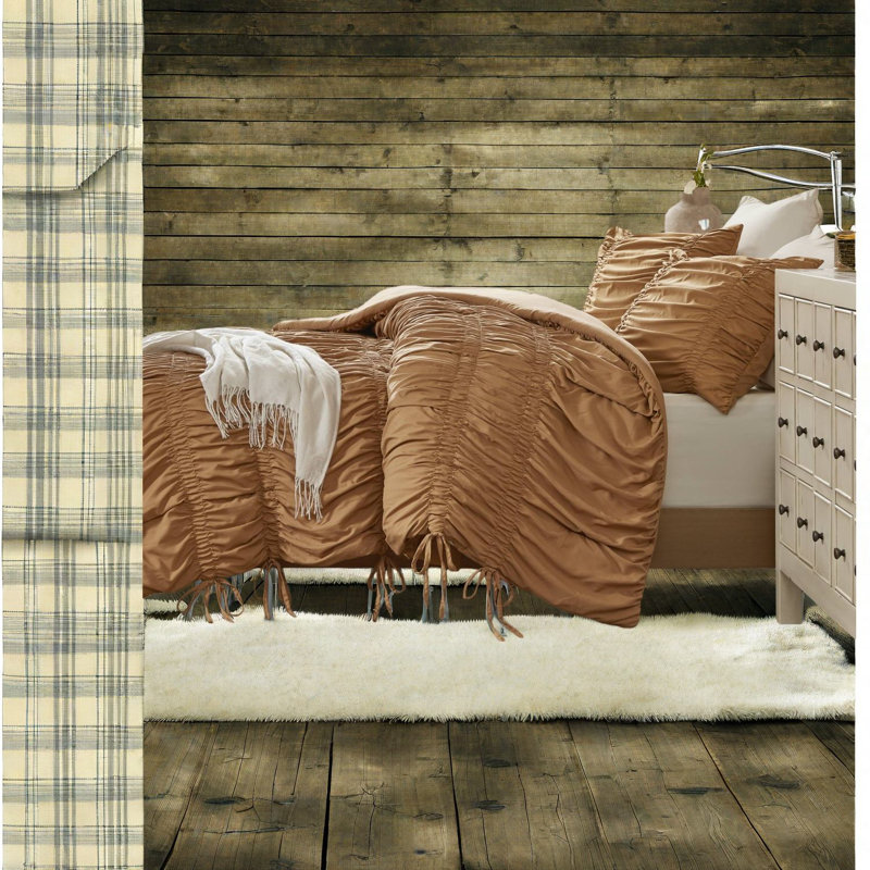 Ensembles de literie romantiques froncés, microfibre ultra douce, style champêtre français, toutes saisons simple / simple TG