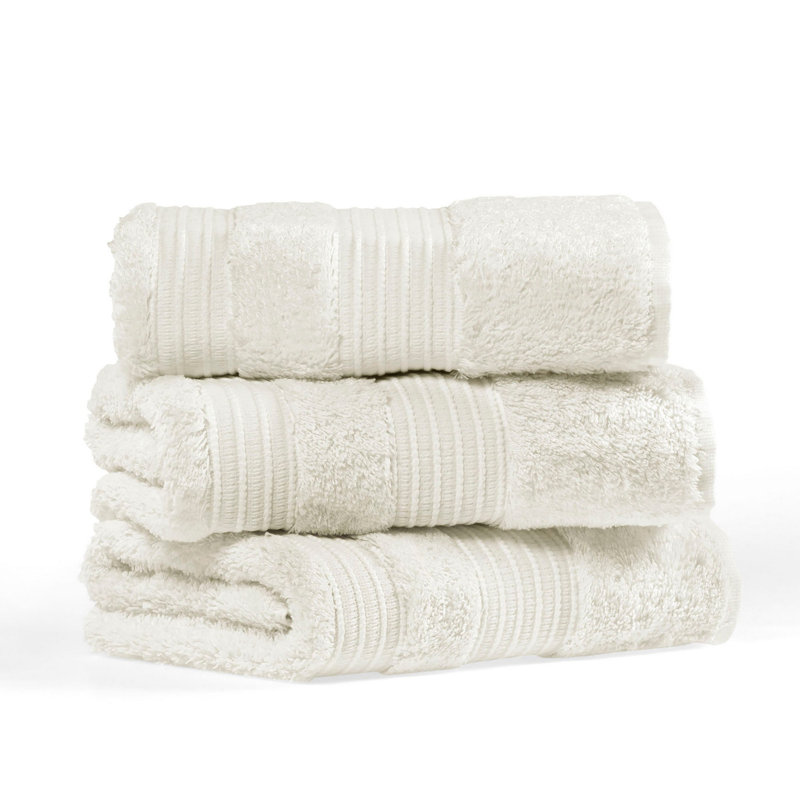 Débarbouillette luxueuse, couleur crème, 19,7 po x 35,4 po | 60% coton / 40% bambou, 20,2 oz / mètre carré | Ultra-doux, très absorbant, lavable à la machine | Parfait pour la salle de bain, le spa ou la salle de sport, design élégant et durable